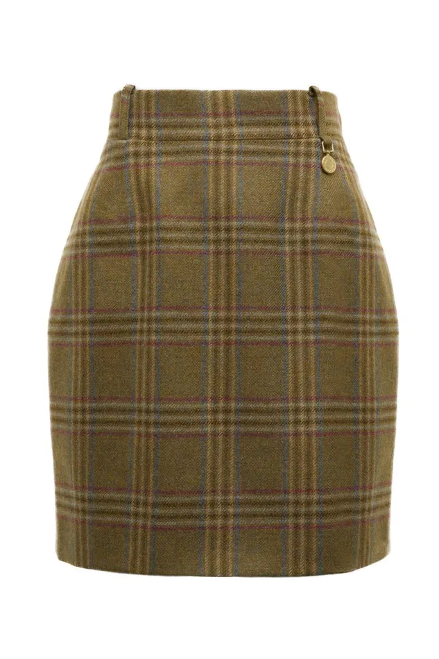 Women Regency Skirt Avebury Green Check Holland Cooper Tailoring Women Regency Skirt Avebury Green Check Holland Cooper Tailoring