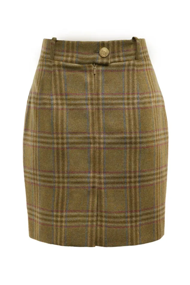 Women Regency Skirt Avebury Green Check Holland Cooper Tailoring Women Regency Skirt Avebury Green Check Holland Cooper Tailoring