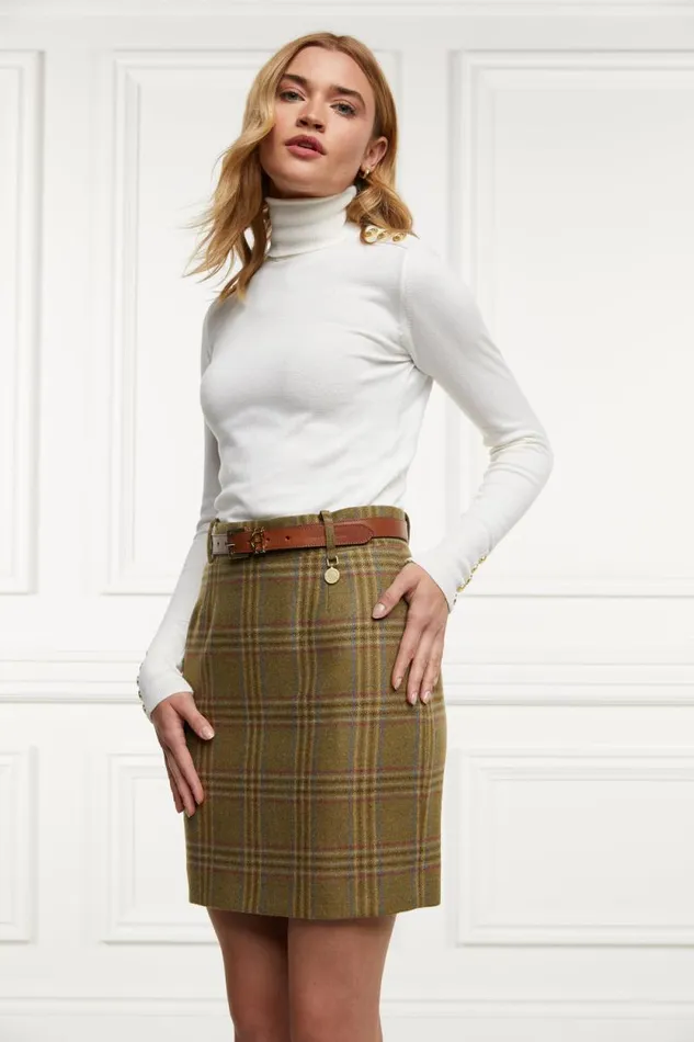 Women Regency Skirt Avebury Green Check Holland Cooper Tailoring Women Regency Skirt Avebury Green Check Holland Cooper Tailoring