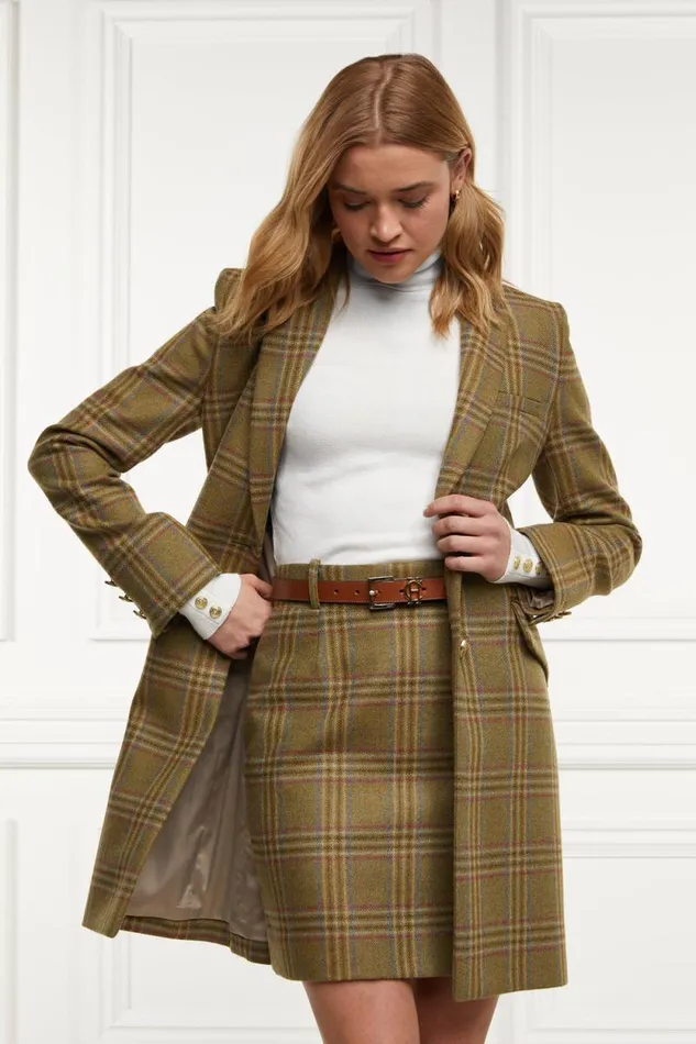 Women Regency Skirt Avebury Green Check Holland Cooper Tailoring Women Regency Skirt Avebury Green Check Holland Cooper Tailoring