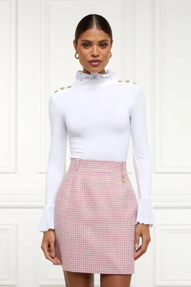 Women Regency Skirt Light Pink Puppytooth Holland Cooper Dresses