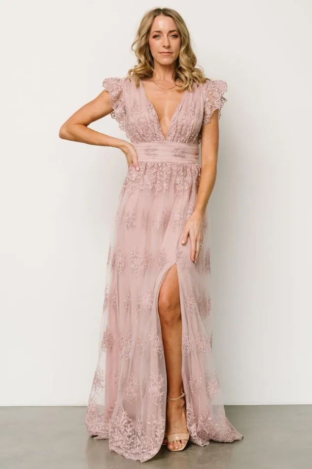 Women Rhea Tulle Maxi Dress Dusty Rose Baltic Born Tulle Styles Women Rhea Tulle Maxi Dress Dusty Rose Baltic Born Tulle Styles