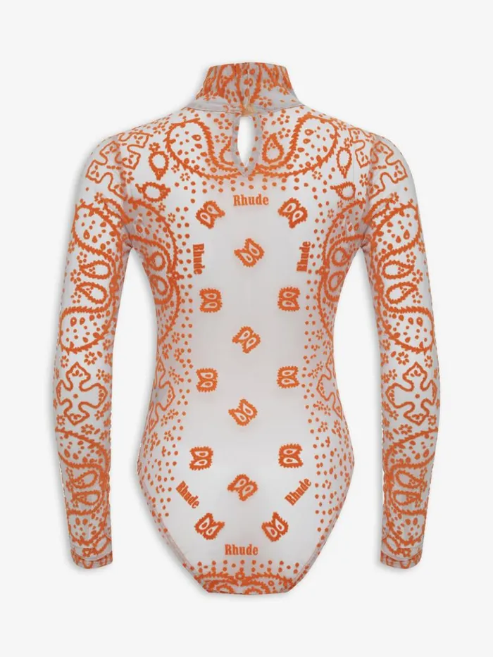 Women Rhude Tops BANDANA BODYSUIT Black