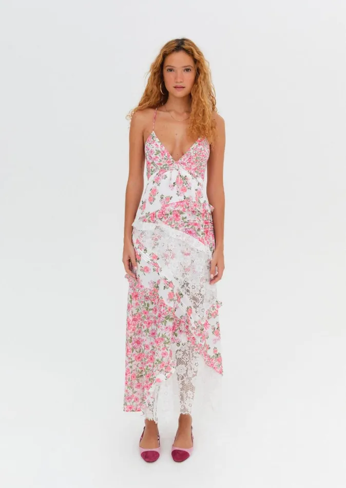 Women Rosalyn Maxi Dress Pink For Love and Lemons Dresses