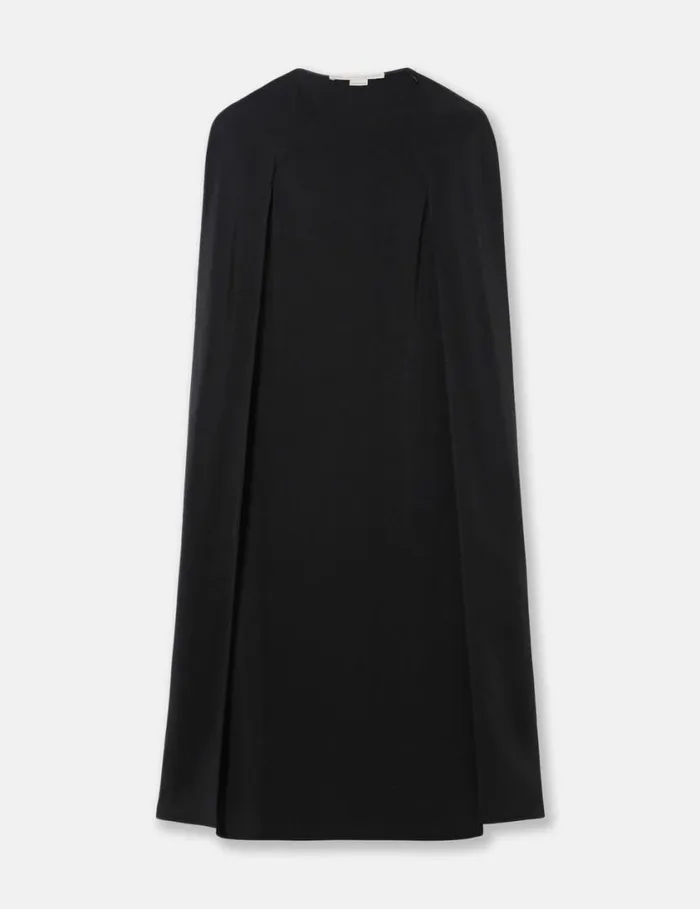 Women Round Neck Cape Midi Dress Red Stella McCartney Dresses