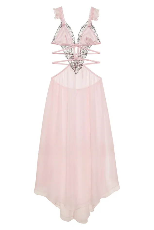 Women Rue Maxi Slip Dress Pink For Love and Lemons Lingerie Women Rue Maxi Slip Dress Pink For Love and Lemons Lingerie