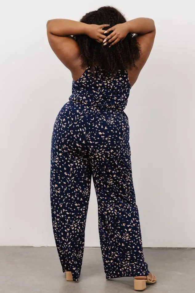 Women Sade Jumpsuit Navy Print Baltic Born Jumpsuits and Rompers Women Sade Jumpsuit Navy Print Baltic Born Jumpsuits and Rompers
