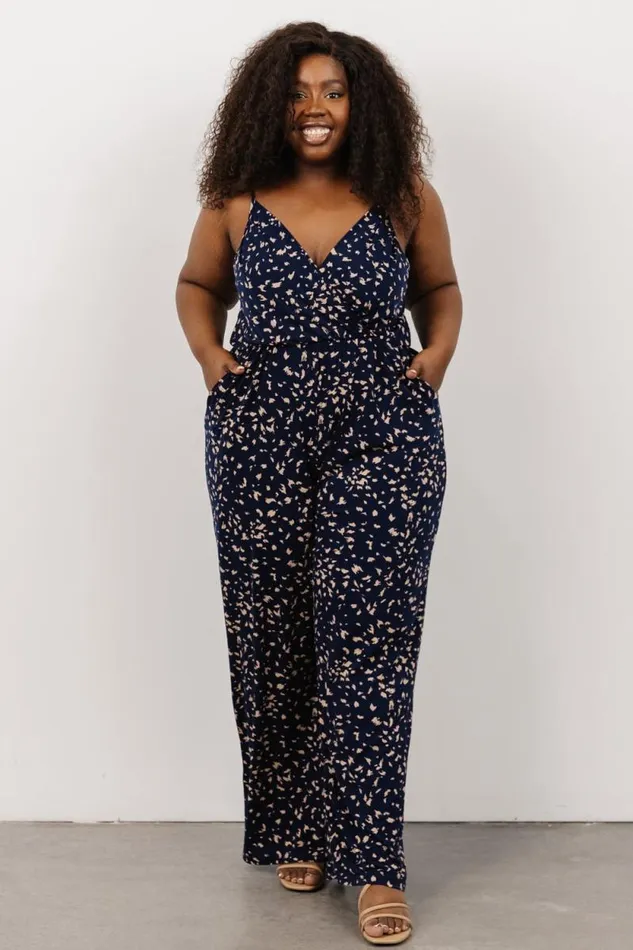 Women Sade Jumpsuit Navy Print Baltic Born Jumpsuits and Rompers Women Sade Jumpsuit Navy Print Baltic Born Jumpsuits and Rompers