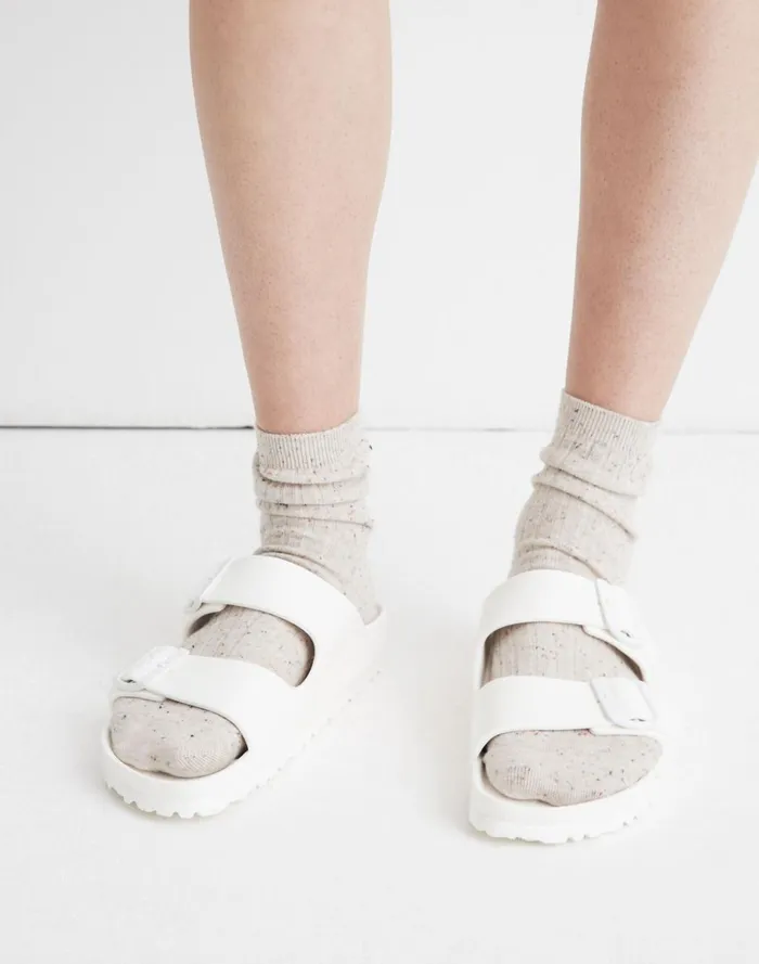 Women Sandals Madewell Birkenstock Arizona EVA Sandals White