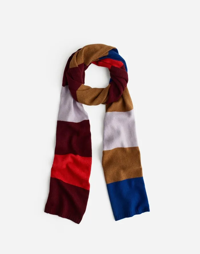 Women Scarves Madewell CashmereWool Blend Skinny Scarf In Stripe Soft Orchid