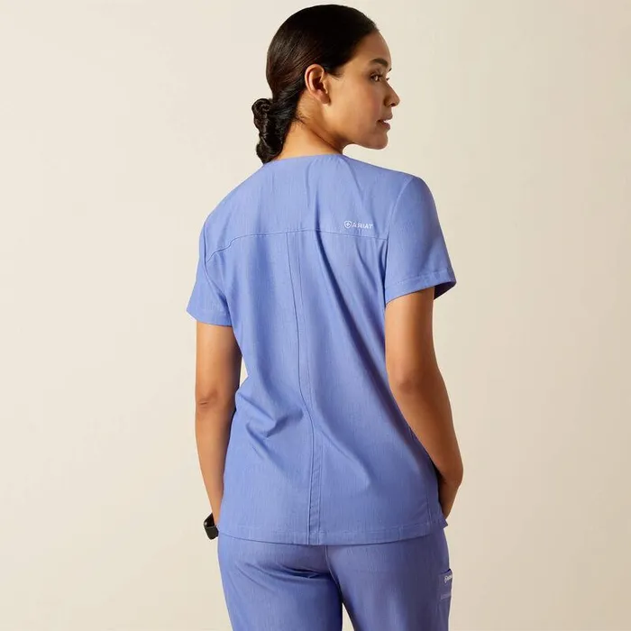 Women Scrubs Ariat Clara 6 Pocket Scrub Top Cornflower Blue Women Scrubs Ariat Clara 6 Pocket Scrub Top Cornflower Blue