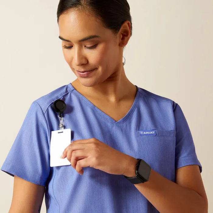Women Scrubs Ariat Clara 6 Pocket Scrub Top Cornflower Blue Women Scrubs Ariat Clara 6 Pocket Scrub Top Cornflower Blue