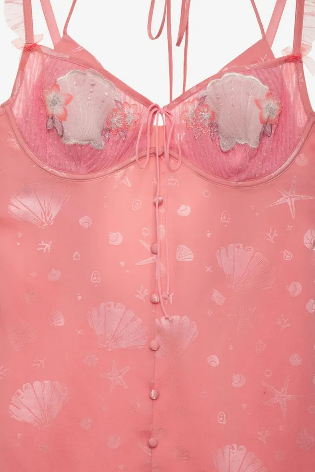 Women Seashell Slip Dress Pink For Love and Lemons Lingerie Women Seashell Slip Dress Pink For Love and Lemons Lingerie