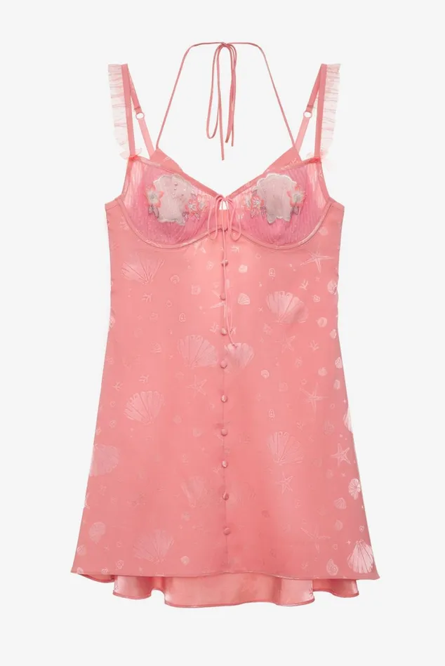 Women Seashell Slip Dress Pink For Love and Lemons Lingerie Women Seashell Slip Dress Pink For Love and Lemons Lingerie