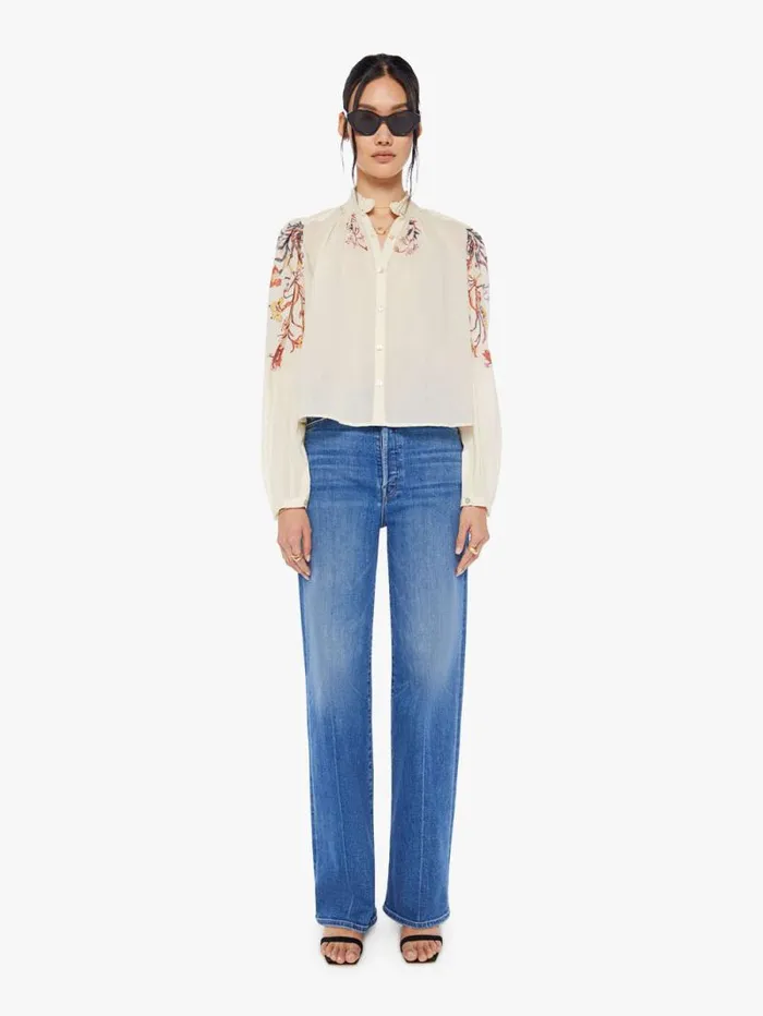 Women Shirts Mother Denim Annabel Shirt Ivory Sun