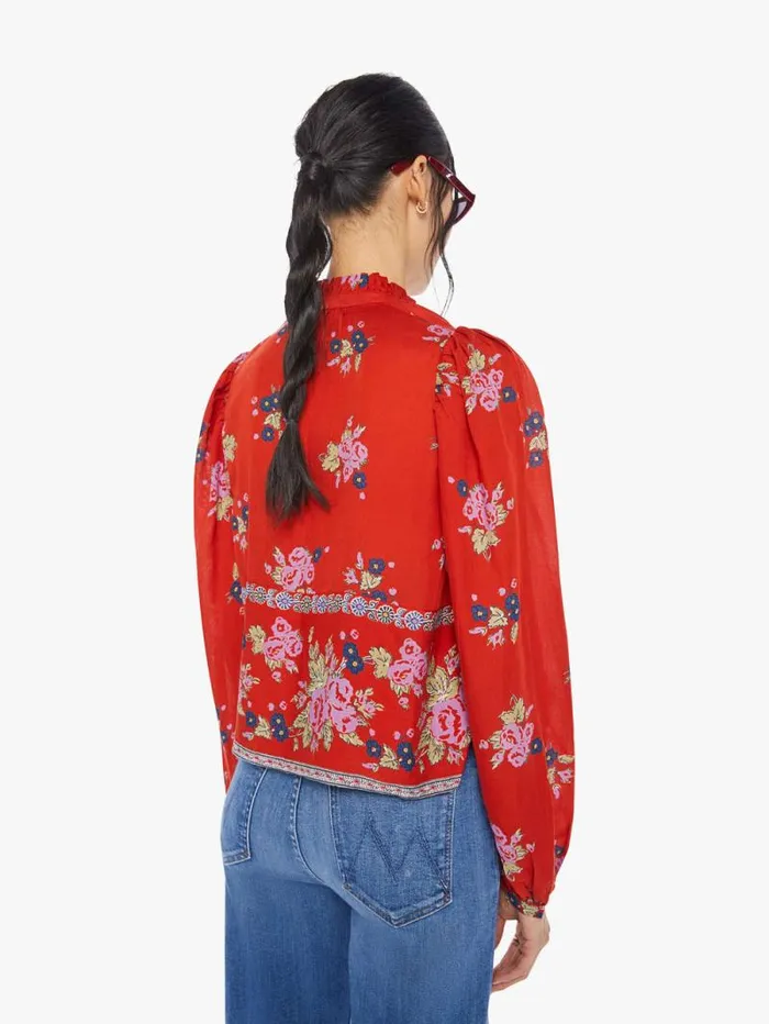 Women Shirts Mother Denim Annabel Shirt Red Carmine