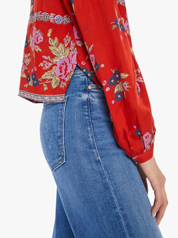 Women Shirts Mother Denim Annabel Shirt Red Carmine