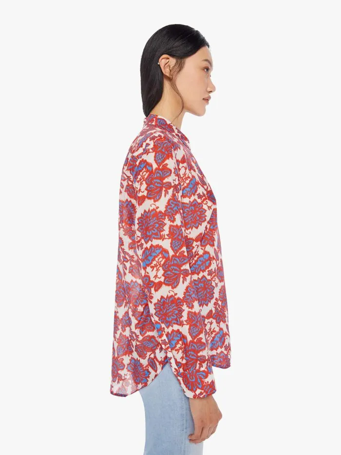Women Shirts Mother Denim Beau Shirt Electric Red
