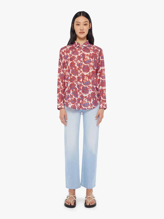 Women Shirts Mother Denim Beau Shirt Electric Red
