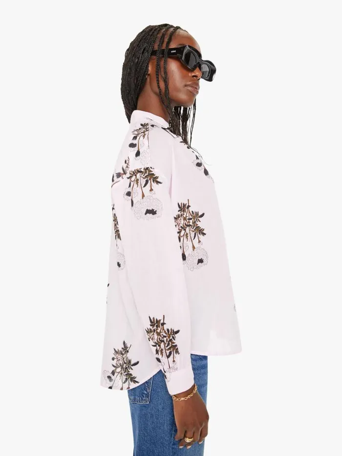Women Shirts Mother Denim Kiki Bloom Shirt Pink Anemone
