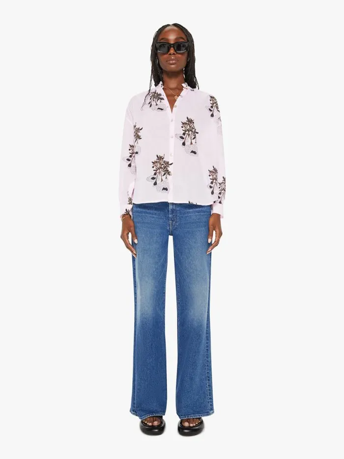Women Shirts Mother Denim Kiki Bloom Shirt Pink Anemone