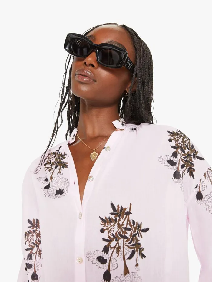Women Shirts Mother Denim Kiki Bloom Shirt Pink Anemone