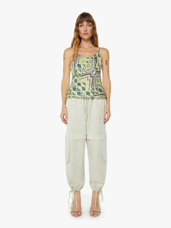 Women Shirts Mother Denim Nuria Slip Top Green Vision