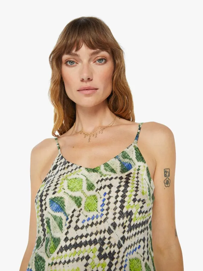 Women Shirts Mother Denim Nuria Slip Top Green Vision
