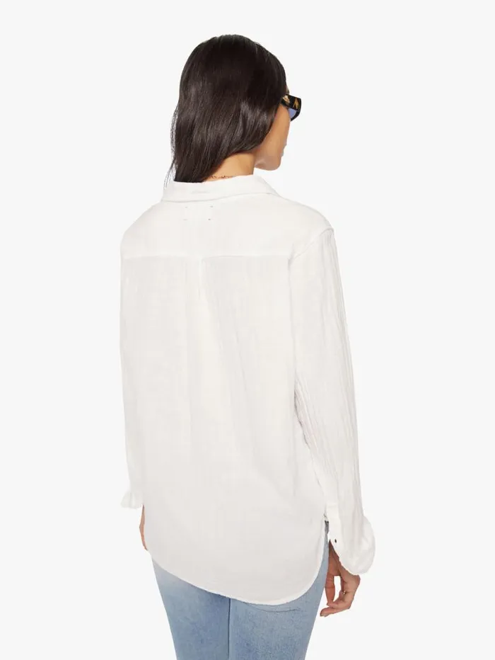 Women Shirts Mother Denim Scout Shirt White