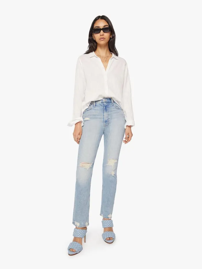 Women Shirts Mother Denim Scout Shirt White