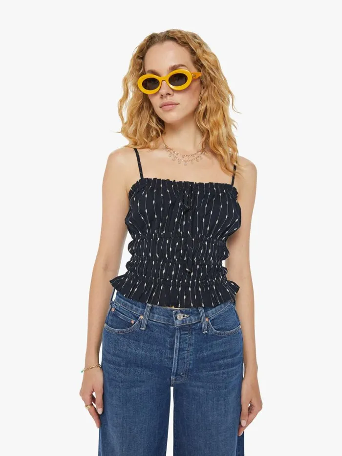 Women Shirts Mother Denim The Wild Oats Tank Black