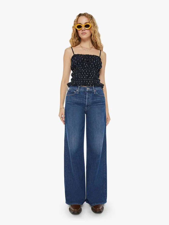 Women Shirts Mother Denim The Wild Oats Tank Black