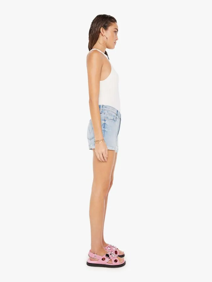 Women Shorts Mother Denim The Proper Short Blue lightpastel