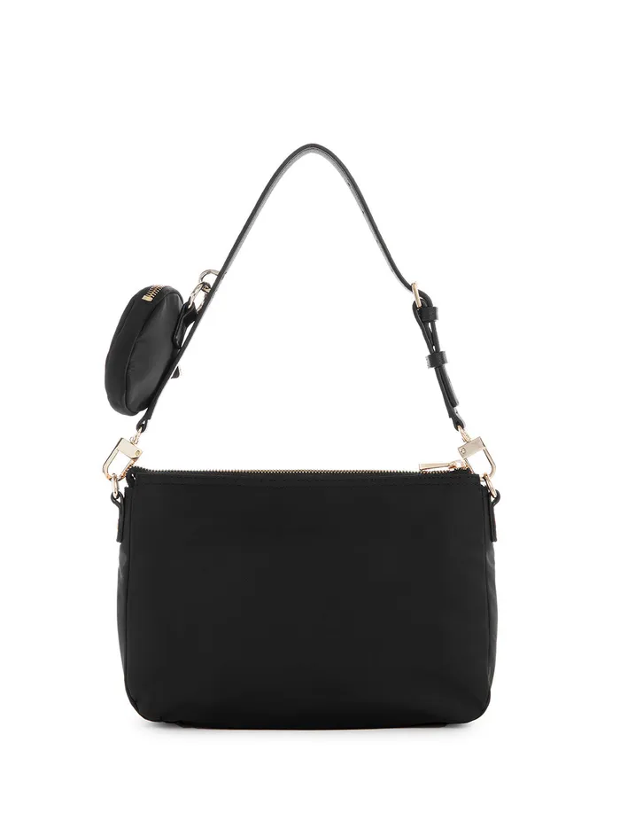 Women Shoulder Bag GUESS Eco Black Gemma Shoulder Bag