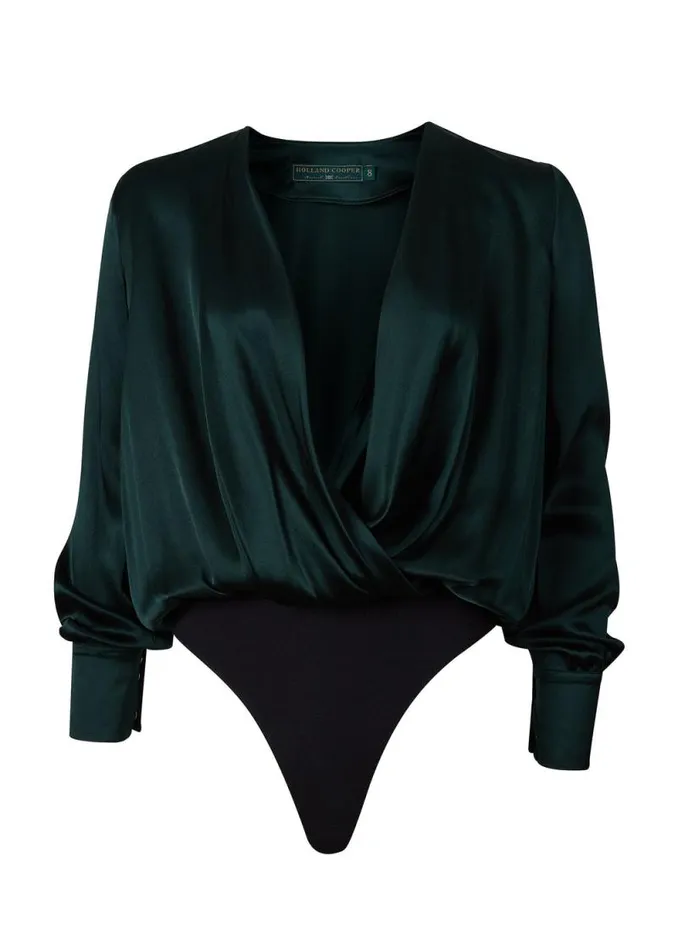 Women Silk Bodysuit Emerald Holland Cooper Shirts and Blouses Women Silk Bodysuit Emerald Holland Cooper Shirts and Blouses