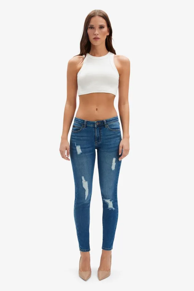 Women Skinny Jean Bardot Kate Hipster Jeans In Dark Denim Dark Denim Women Skinny Jean Bardot Kate Hipster Jeans In Dark Denim Dark Denim