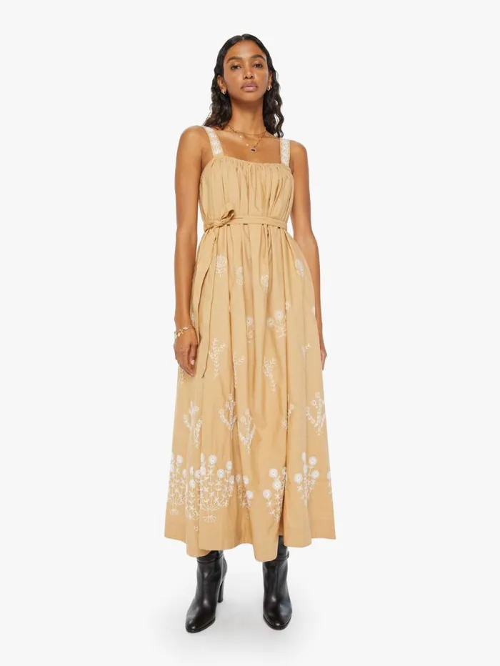 Women Skirts and Dresses Mother Denim The More Is More Maxi Dress Green
