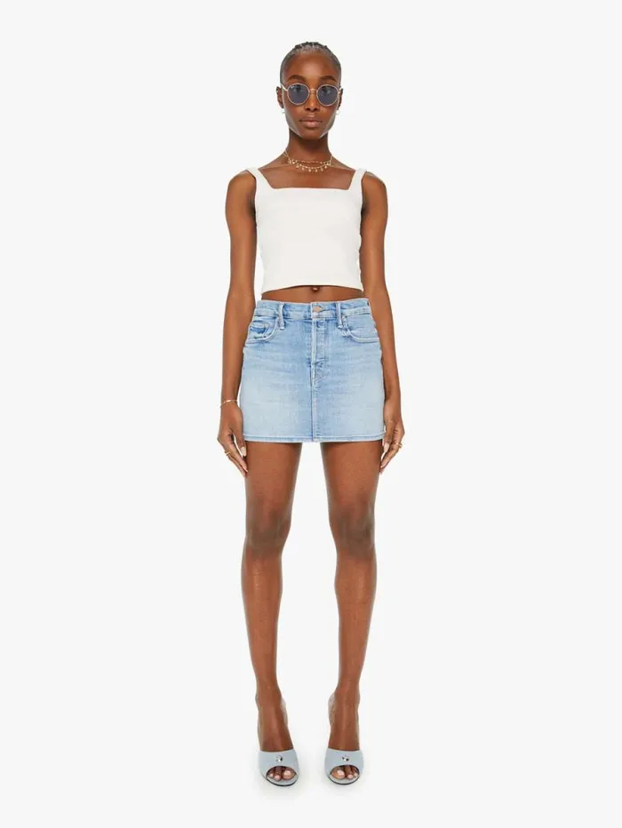Women Skirts and Dresses Mother Denim The Vagabond Mini Skirt Blue lightpastel