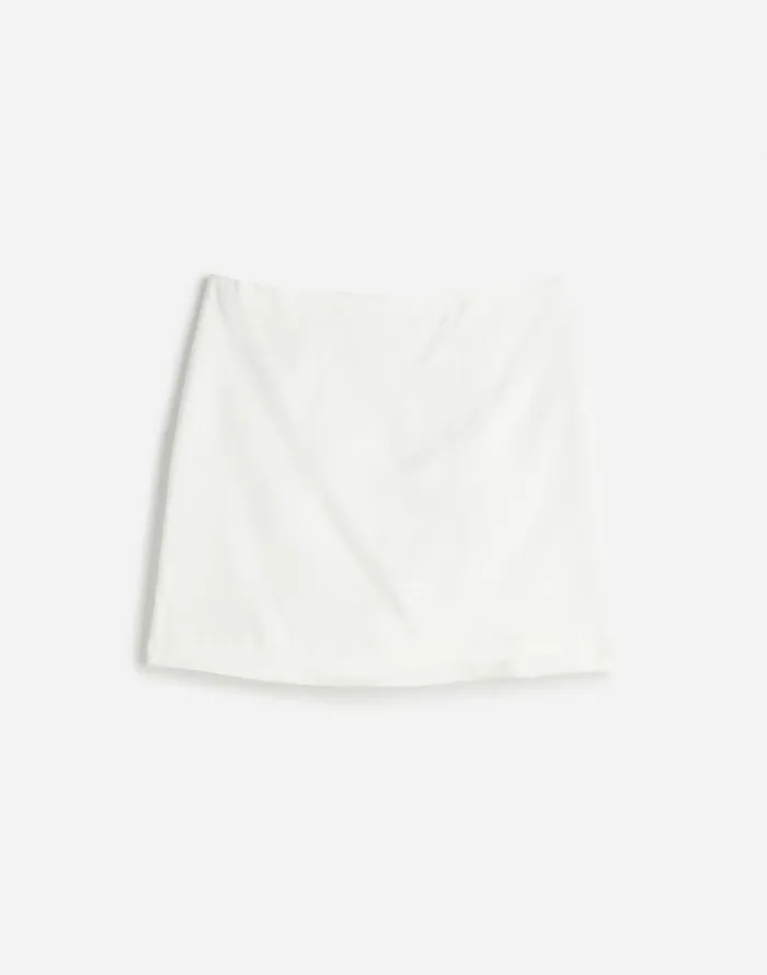 Women Skirts Madewell Satin Mini Skirt Winter White