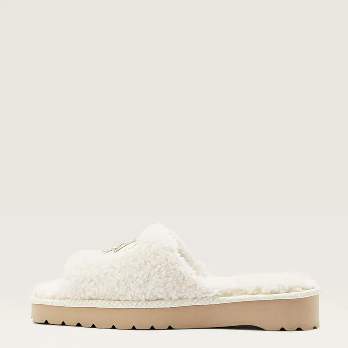 Women Slippers Ariat Cozy Chic Square Toe Slipper Fuzzy Cream Women Slippers Ariat Cozy Chic Square Toe Slipper Fuzzy Cream