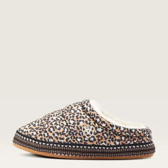 Women Slippers Ariat Crius Clog Slipper Tan Leopard Print Women Slippers Ariat Crius Clog Slipper Tan Leopard Print