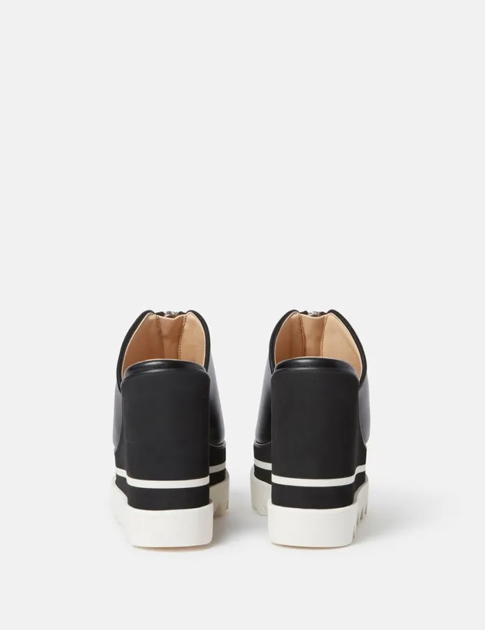 Women SneakElyse Zip Slide Wedge Sandals Black Stella McCartney Wedges Women SneakElyse Zip Slide Wedge Sandals Black Stella McCartney Wedges
