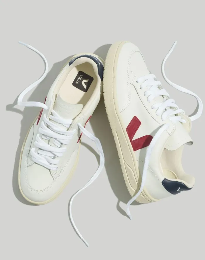 Women Sneakers Madewell Veja V12 Mesh Sneakers Extra White Marsala Nautico