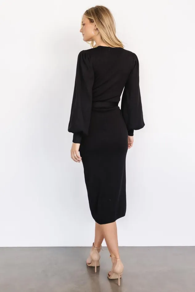 Women Soho Bubble Sleeve Sweater Dress Black Baltic Born Midi Dresses Women Soho Bubble Sleeve Sweater Dress Black Baltic Born Midi Dresses