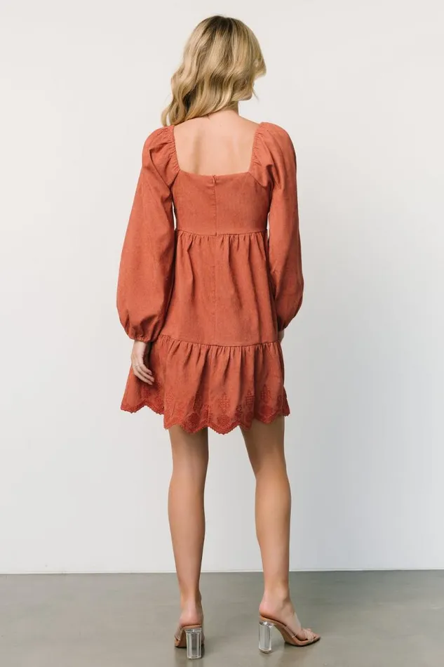 Women Sundsvall Short Dress Dusty Clay Baltic Born Short Dresses Women Sundsvall Short Dress Dusty Clay Baltic Born Short Dresses