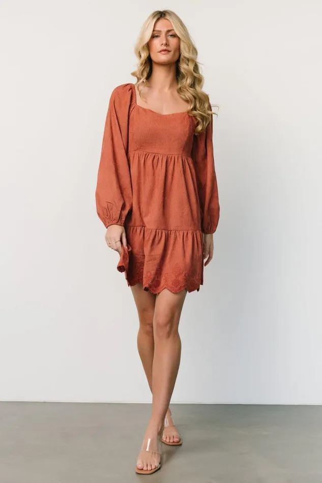 Women Sundsvall Short Dress Dusty Clay Baltic Born Short Dresses Women Sundsvall Short Dress Dusty Clay Baltic Born Short Dresses