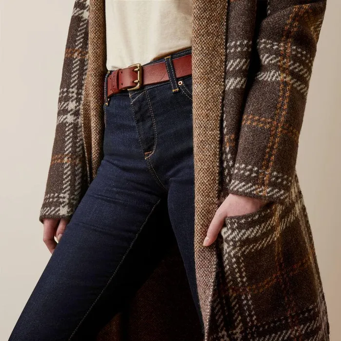 Women Sweaters and Cardigans Ariat Saratoga Cardigan Mole Plaid