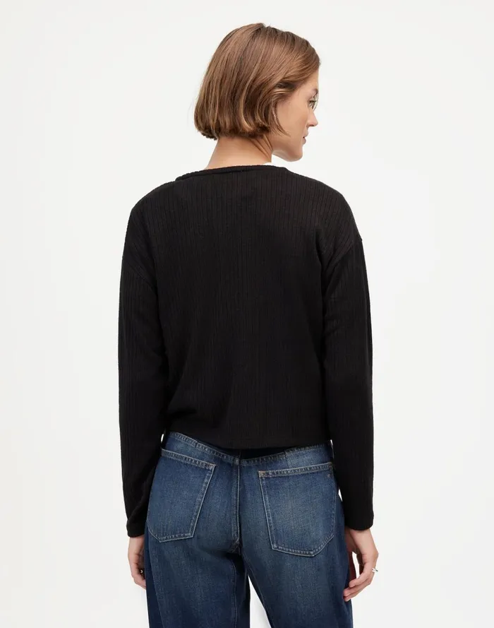 Women Sweaters Madewell Relaxed ButtonFront Cardigan Jet Black