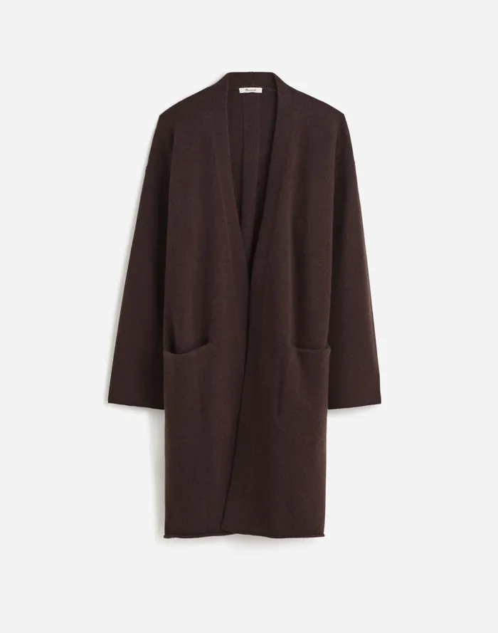 Women Sweaters Madewell WoolBlend Duster Cardigan Sweater Dark Carob