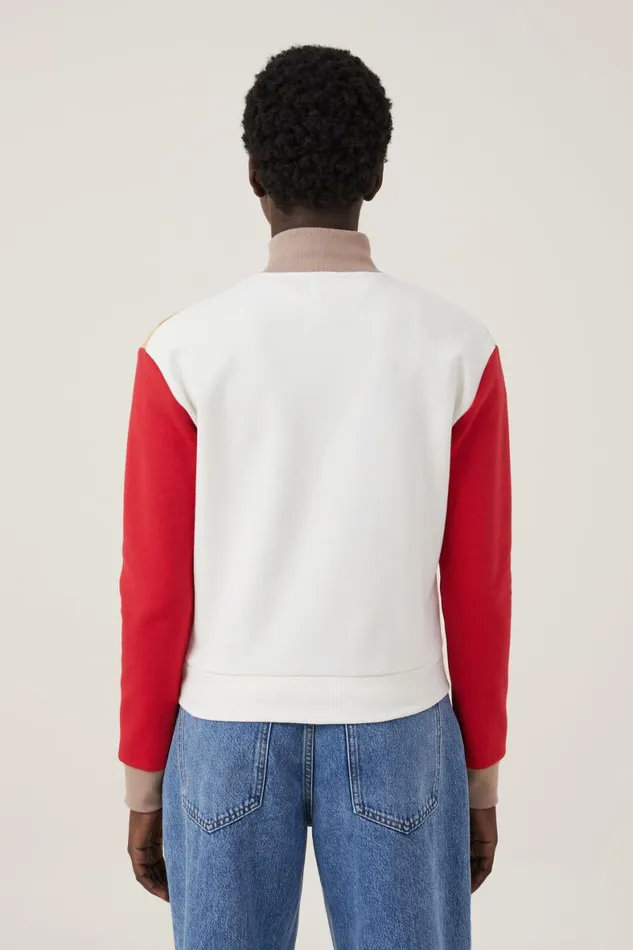 Women Sweats and Hoodies Cotton On Retro Sporty Zip Through Porcelain Crimson Women Sweats and Hoodies Cotton On Retro Sporty Zip Through Porcelain Crimson